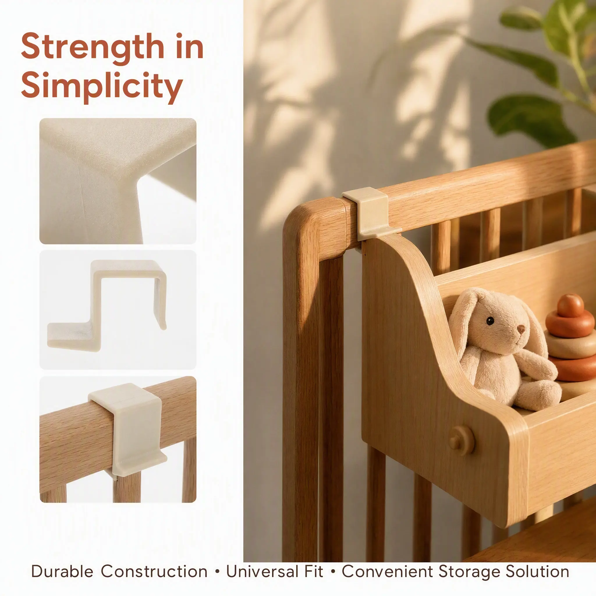 10Pcs Crib Frame Support Plastic Baby Bed Rail Fasteners Mounting Brackets Bed Frame Center Support Replacement Parts
