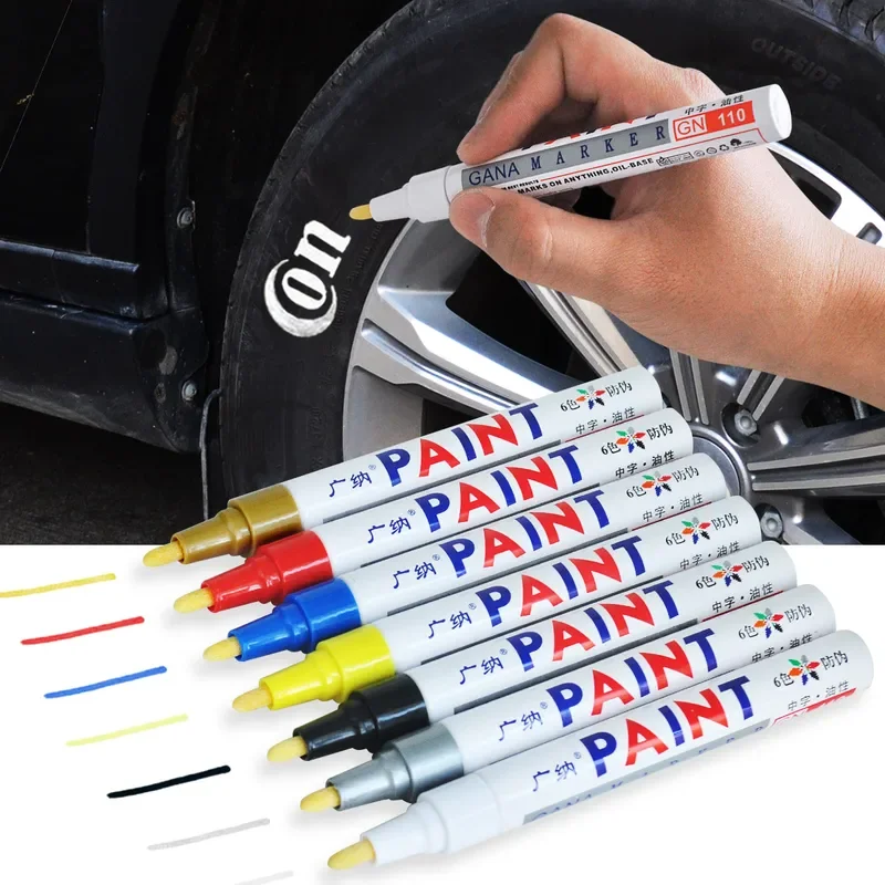 Paint Cleaner Car Wheel Tire Oily Painting Pen Auto Rubber Tyre Polishes Metal Permanent Marker Graffiti Touch Scratch Wet Wax