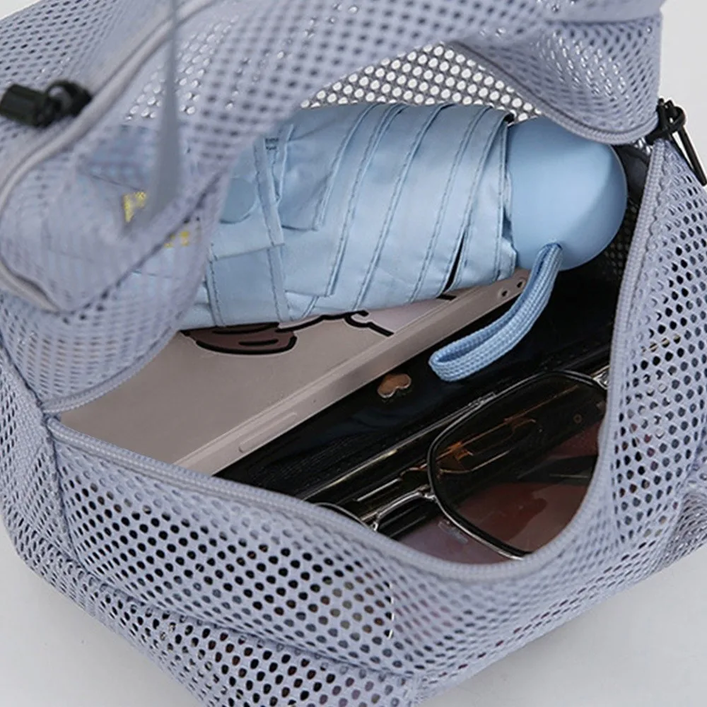Atmungsaktives Netzgewebe ​ Netz-Strandtasche ​ ​ ​ ​ Große Kapazität ​ ​ Faltbar ​ ​ Waschbare Aufbewahrungstasche Schnelltrocknend ​ ​ Leichte Aufbewahrungstasche ​ ​ – Detail 7