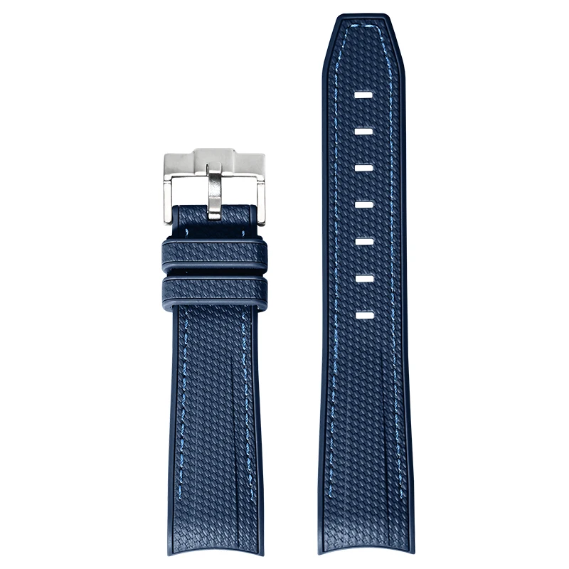 Horlogeband voor Omega X Swatch Joint MoonSwatch band voor Seamaster 300 heren dames 20 mm rubberen siliconen gebogen uiteinde polsband