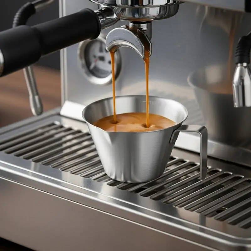100ML 304 Stainless Steel Coffee Extraction Cup With Scale Small Milk Spoon Making Cup Espresso Measuring Cup Kitchen Tools Cup