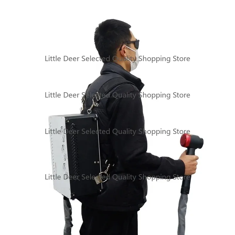 100w 200w Backpack Handheld Pulsed Laser lazer Cleaning Machine Paint Oil  Laser Cleaner