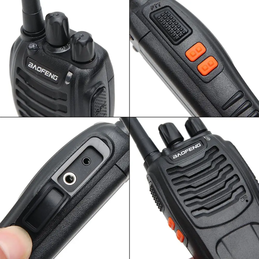 2pcs BAOFENG BF-88E Walkie Talkie Two-way radio 16 channels set UHF 400-470MHz with USB Charger for EU User PMR 446