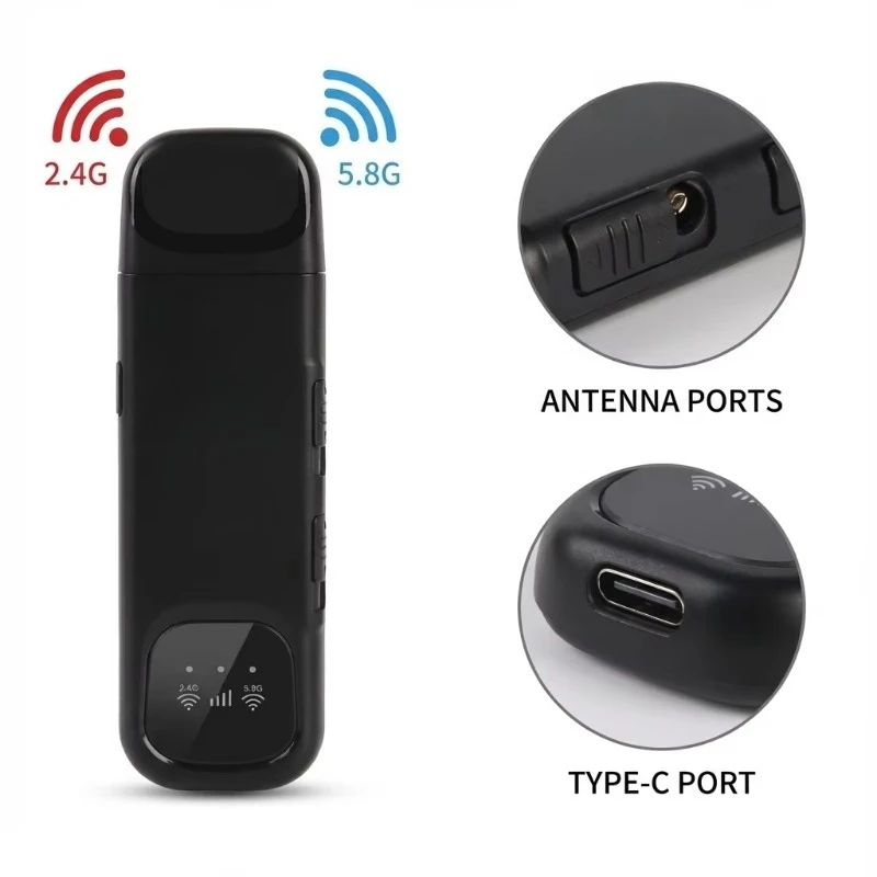2.4G 5.8g Dual Band 4G Lte Modem Wifi Pocket Adapter 16 User Hotspots 300Mbps 4g USB Modem Router with SIM Slot