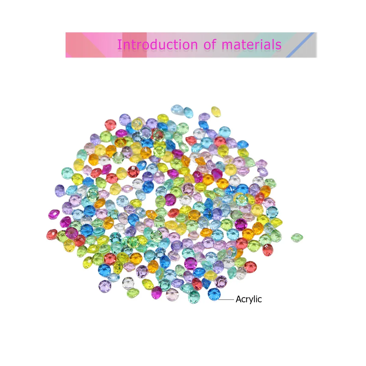 

4.5mm Acrylic Diamond DIY Drill Set for Jewelry Making Phone Case Decoration Wedding Craft Projects Fun Family Activity Mixed