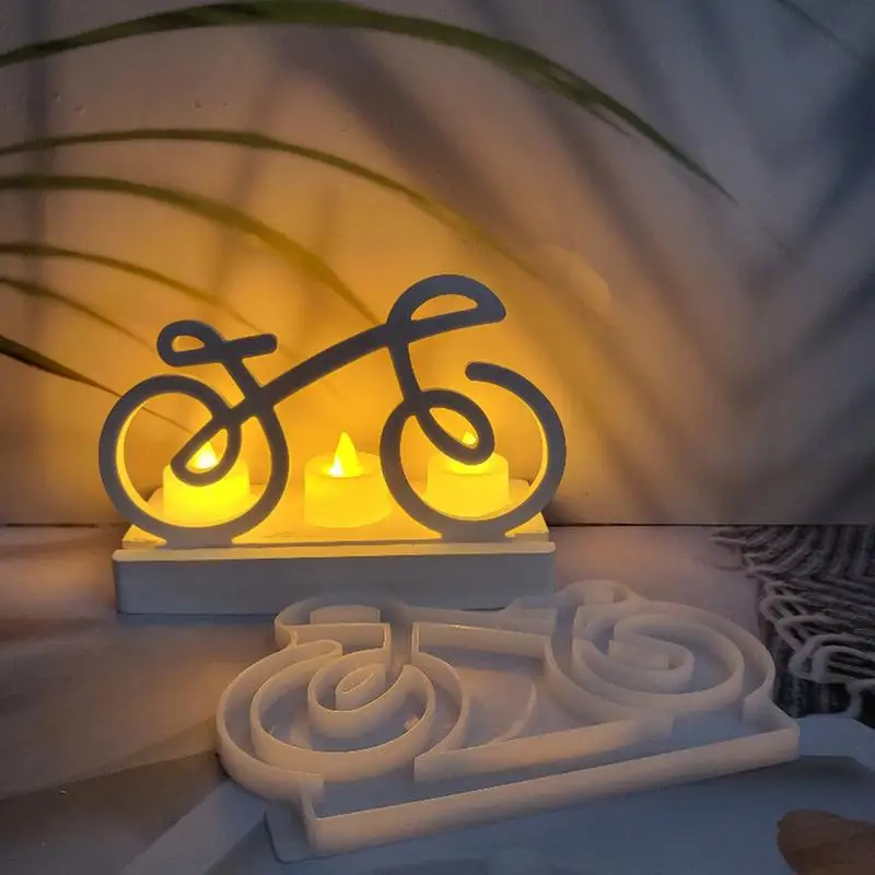 Bicycle Resin Mold Bicycle Bike Silicone Fondant Mold Epoxy Craft Silicone Mould Clay Molds for Candle Holder Decoration