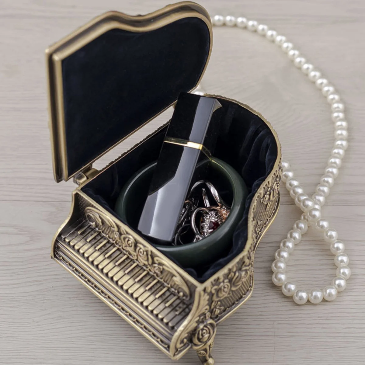 Trinket Box Vintage Jewelry Case Creative Metal Ornament Home Decor Gift Trinket Box Home Ornament Jewelry Case