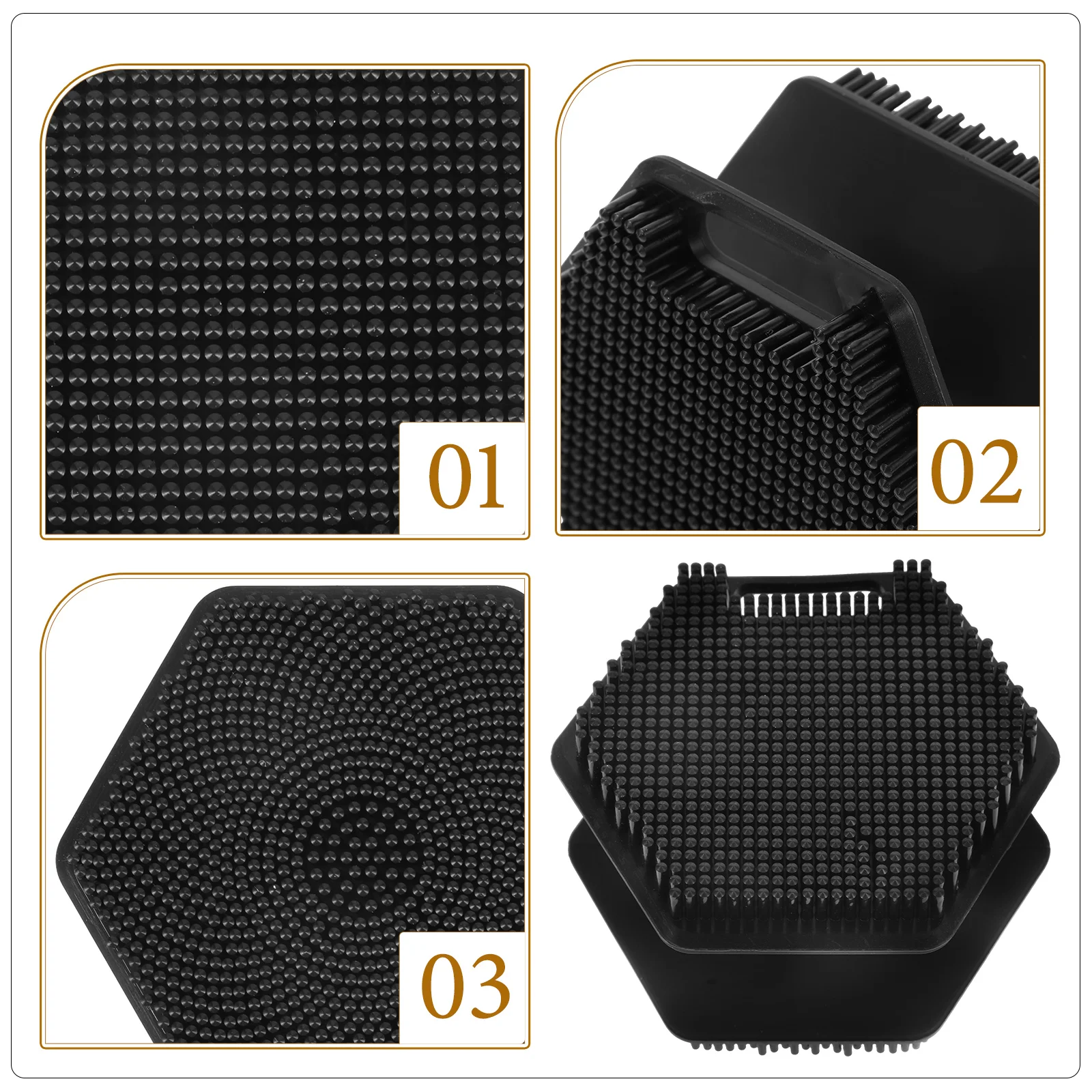 

Silicone Face Brush Double-sided Facial Cleansing Scrubber Soft Bristles Exfoliating Skin Blackhead Removal Washer Gel