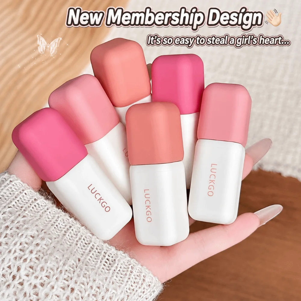 Low Saturation Matte Velvet Lipstick Non-Drying 9 Color Options High Pigment Lip Glaze Portable Fine Silky Soft-Focus Lip Tint