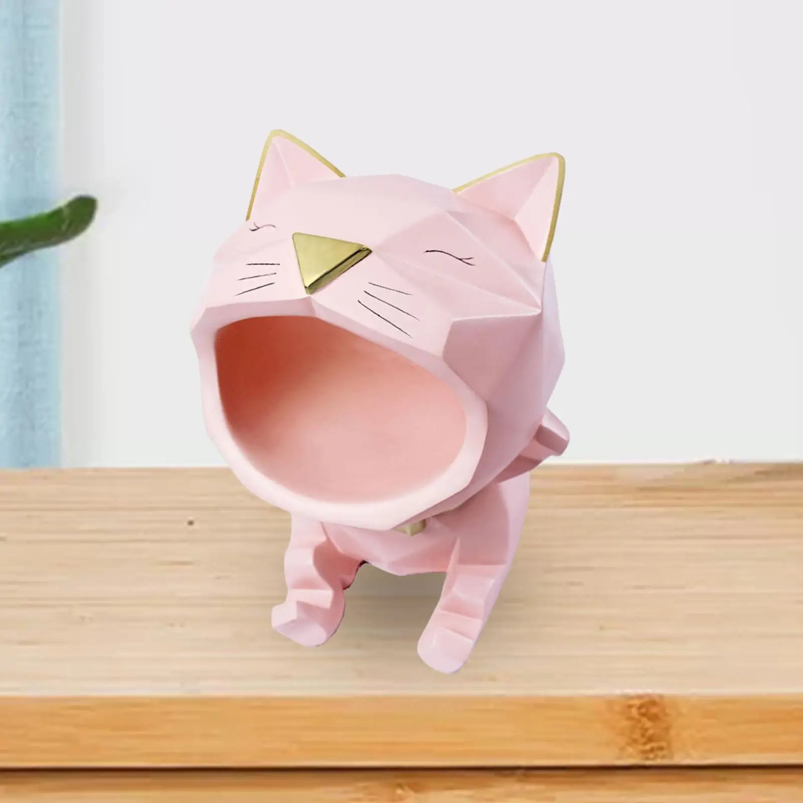 Cat Resin Storage Box Organizer Figurine Key Holder Desktop Jewelry Container Snack Bowl Sculpture for Living Room Wedding Gift