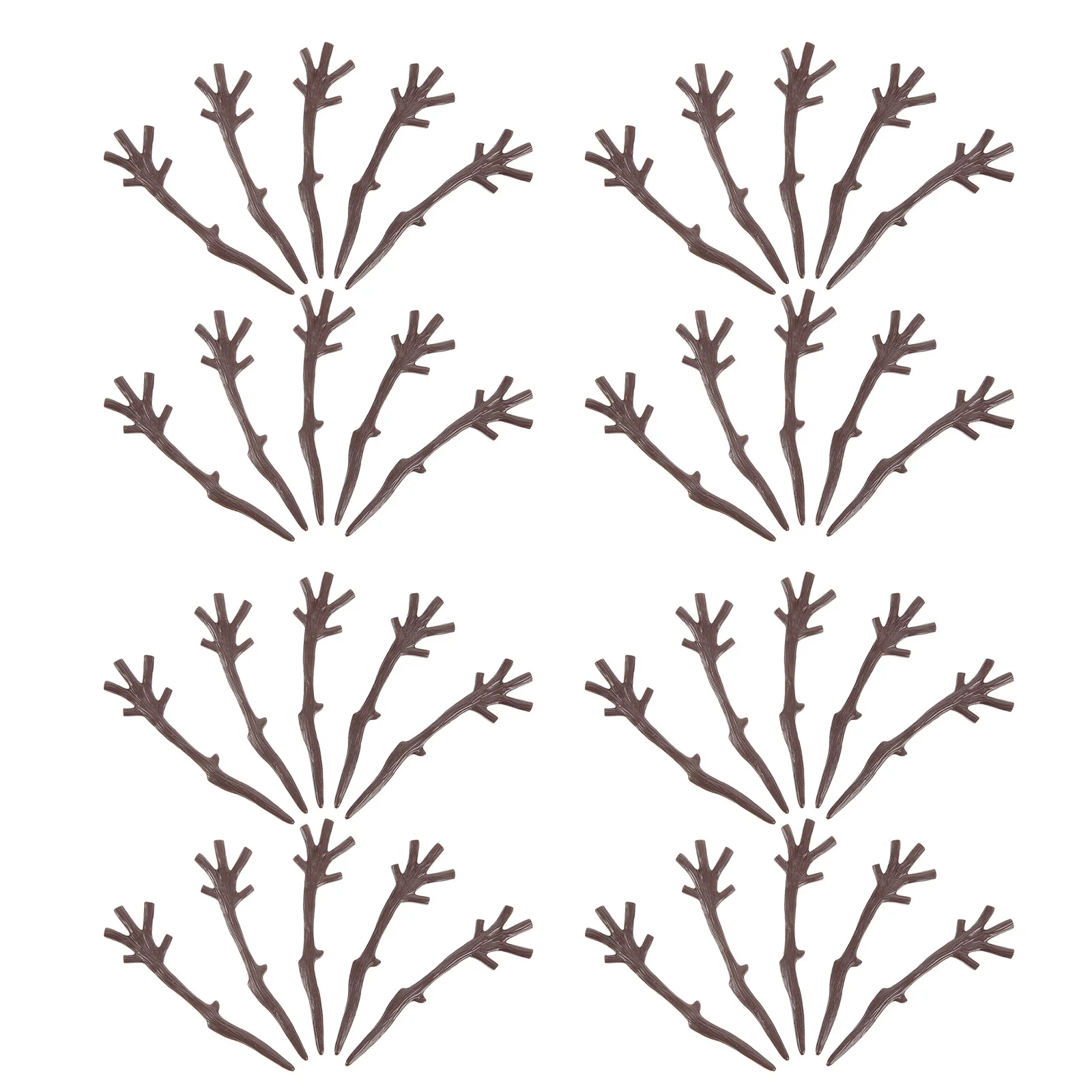 

200Pcs Christmas Decor Artificial Birch Branches Mini Deer Antlers for Crafts Floral Arrangements Snowman Twigs Crafts Plastic