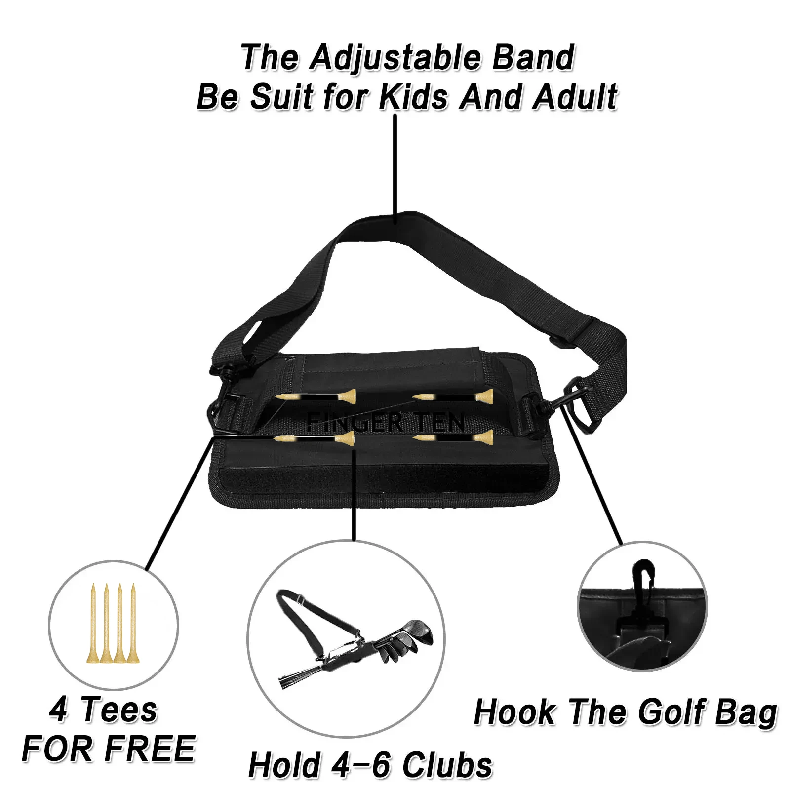 Golf Club Bag Mini Lightweight for Golfer With/Without Ball Pouch Pack, Portable for Driving Range Carrier Course Training Case