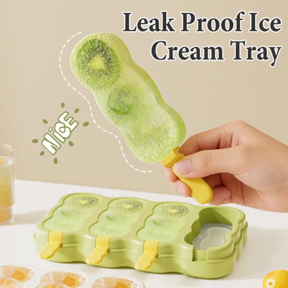 Mold with Lid Ice Cream Mold with Sealed Cover Multi-flavor Maker Food-grade Plastic Cloud Shaped Ice Tray for Kids Adults