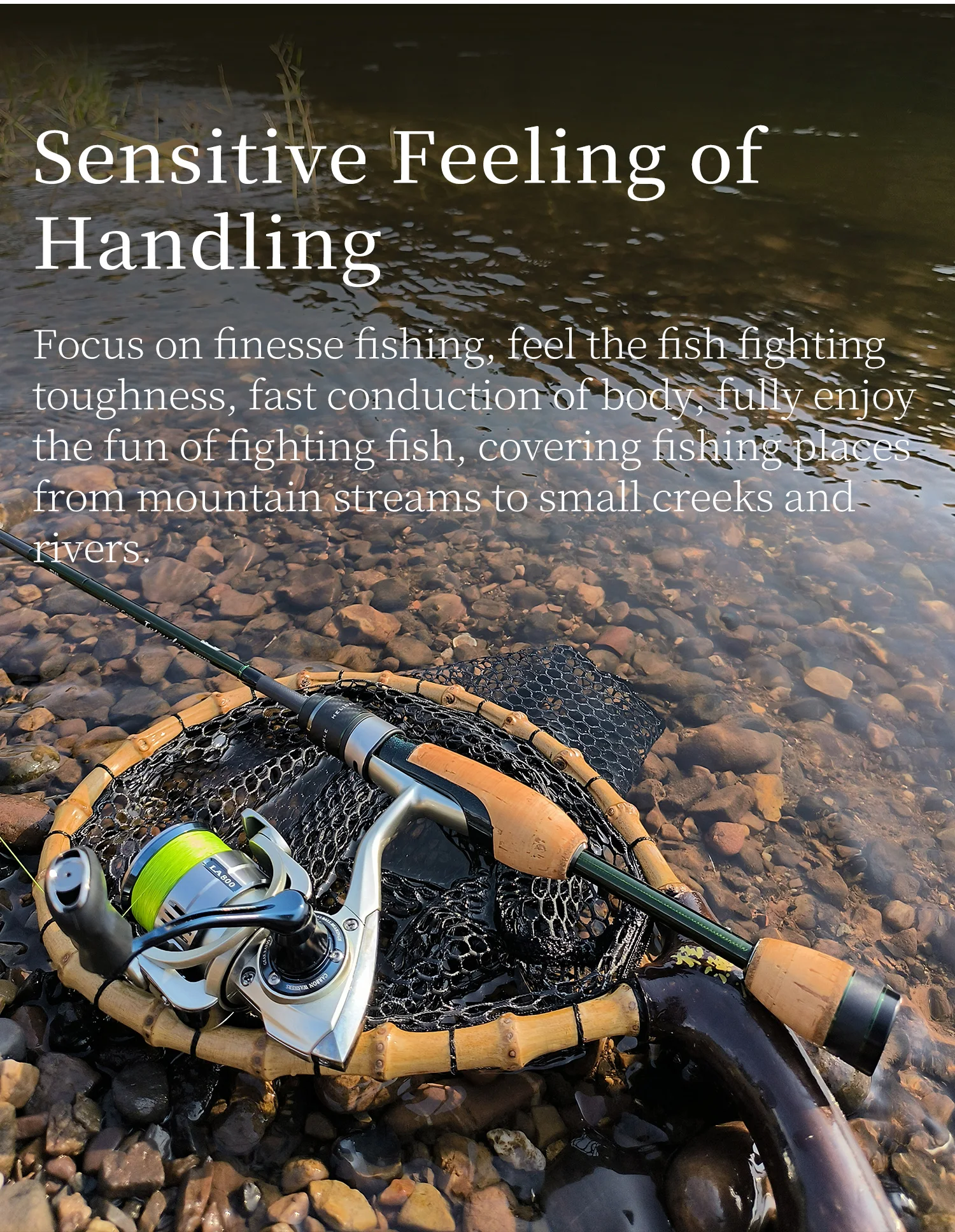 TSURINOYA INTRUDER 1,6/1,68/1,8/1,98m 5-teilige tragbare Spinn- und Casting-Angelrute für Forelle, Barsch, Bergbäche, packbare Rute – Detail 8