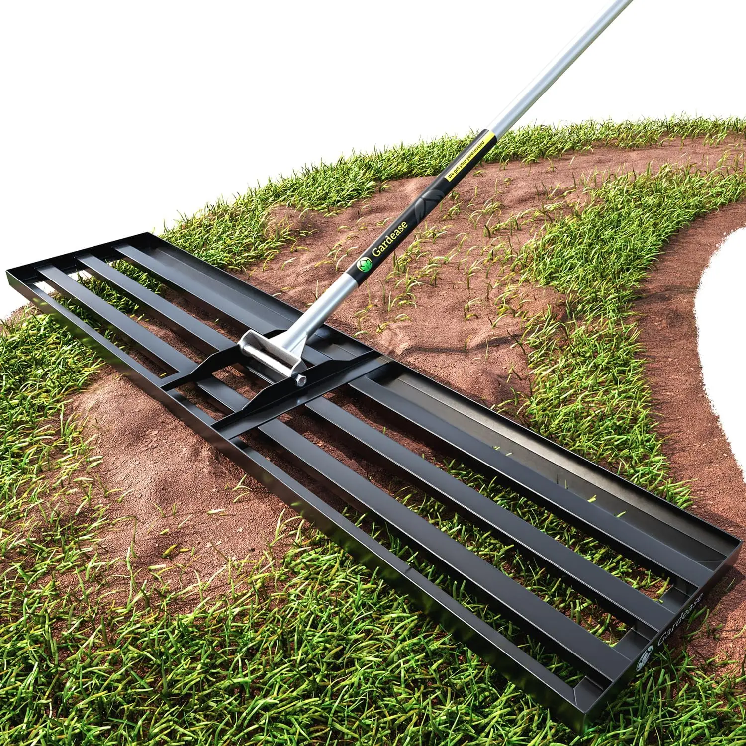 

Lawn Leveling Rake 48" x 10" - Heavy Duty Professional Grade Reinforced Steel Landscape Tool for Soil, Sand & Garden - Superior