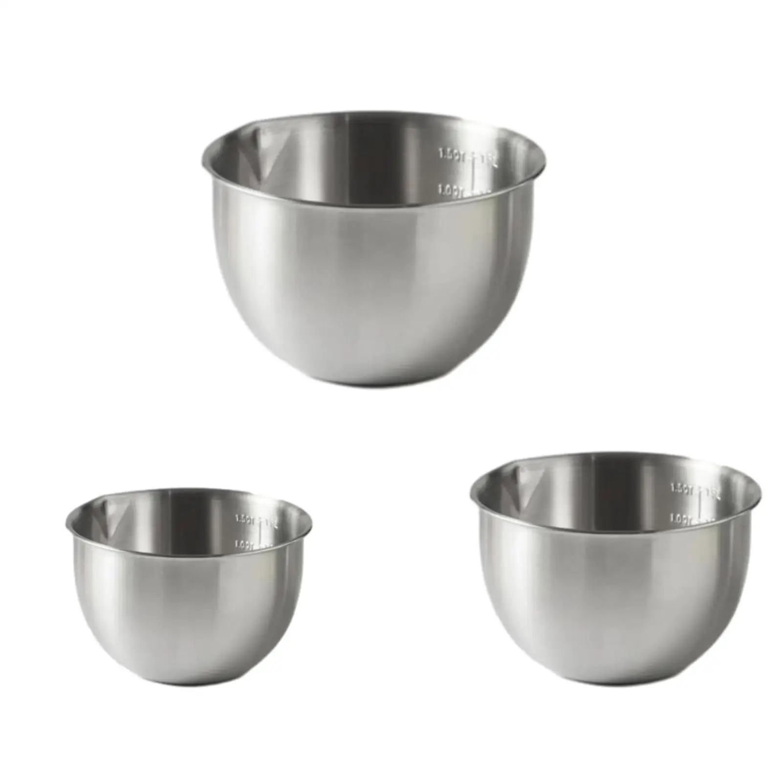 Stainless Steel Deep Mixing Bowl Kitchen Utensils Cooking Bowl Serving Bowl for Pancakes Baking Dessert Marinades Cooking