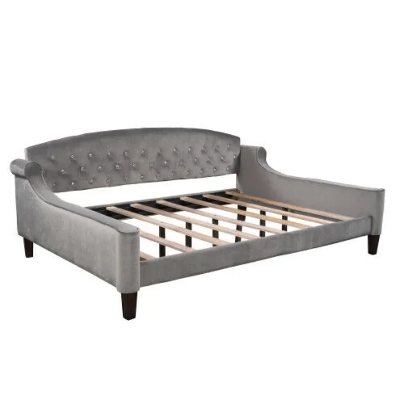 

Sofá cama tapizado de tamaño completo o doble con botones, sofá cama para dormitorio, sala de estar, Wohnzimmer Lazy,