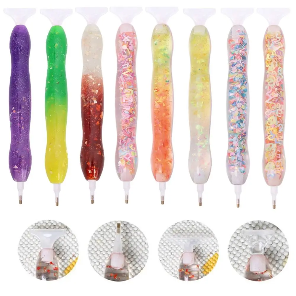 1set Resin Point Drill Pen 5D Diamond Painting Drill Pen For Cross Stitch Diamond Embroidery Nail Art Tool