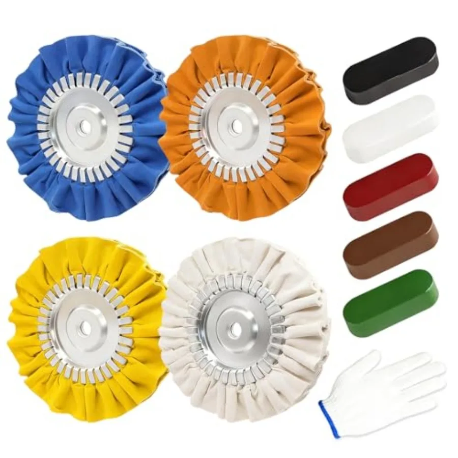 

Pcs 8" Airway Buffing Wheel Aluminum Polishing Kit in Diameter 5/8 inch Arbor Hole Metal Polishing Wheel for Angle Grinder
