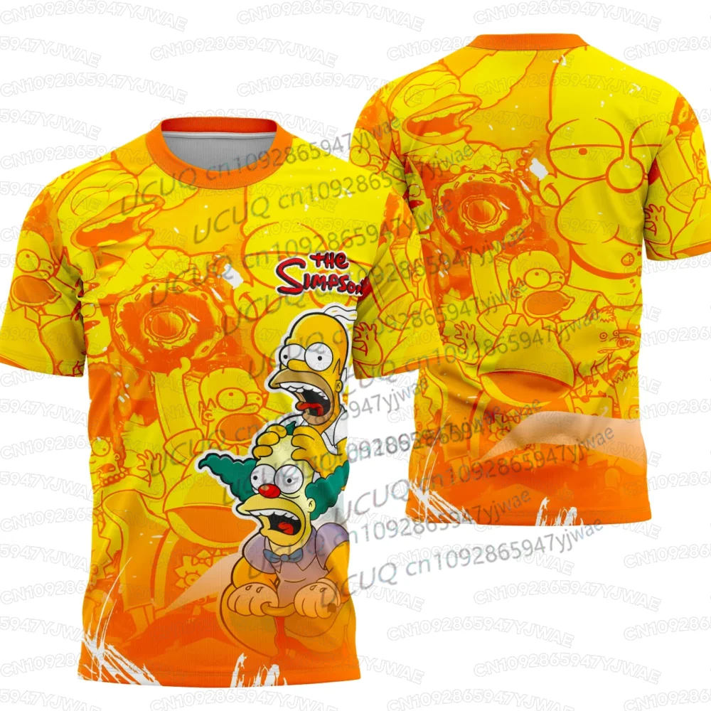 2026 Sommer Herren- und Damen-Kurzarm-T-Shirt mit The Simpsons Cartoon-Print, schnelltrocknendes Fußballtrikot, lässiges T-Shirt-Oberteil – Detail 6