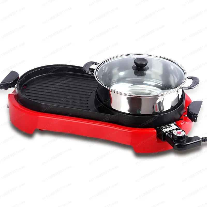 Electric grill Household smokeless barbecue grill barbecue hot pot integrated pot non-stick electric grill pan barbecue machine