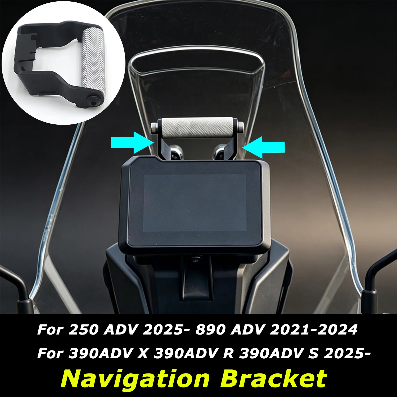 890 ADV 2021-2024 New Motorcycle For 390ADV X GPS Mount Holder Anti-shake 390ADV R 390ADV S 2025+ martphones Navigation Brackets