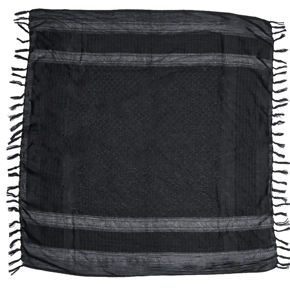 

1 шт. арабский платок, черный, хлопковый, дышащий, для защиты от солнца, осенне-зимний, унисекс