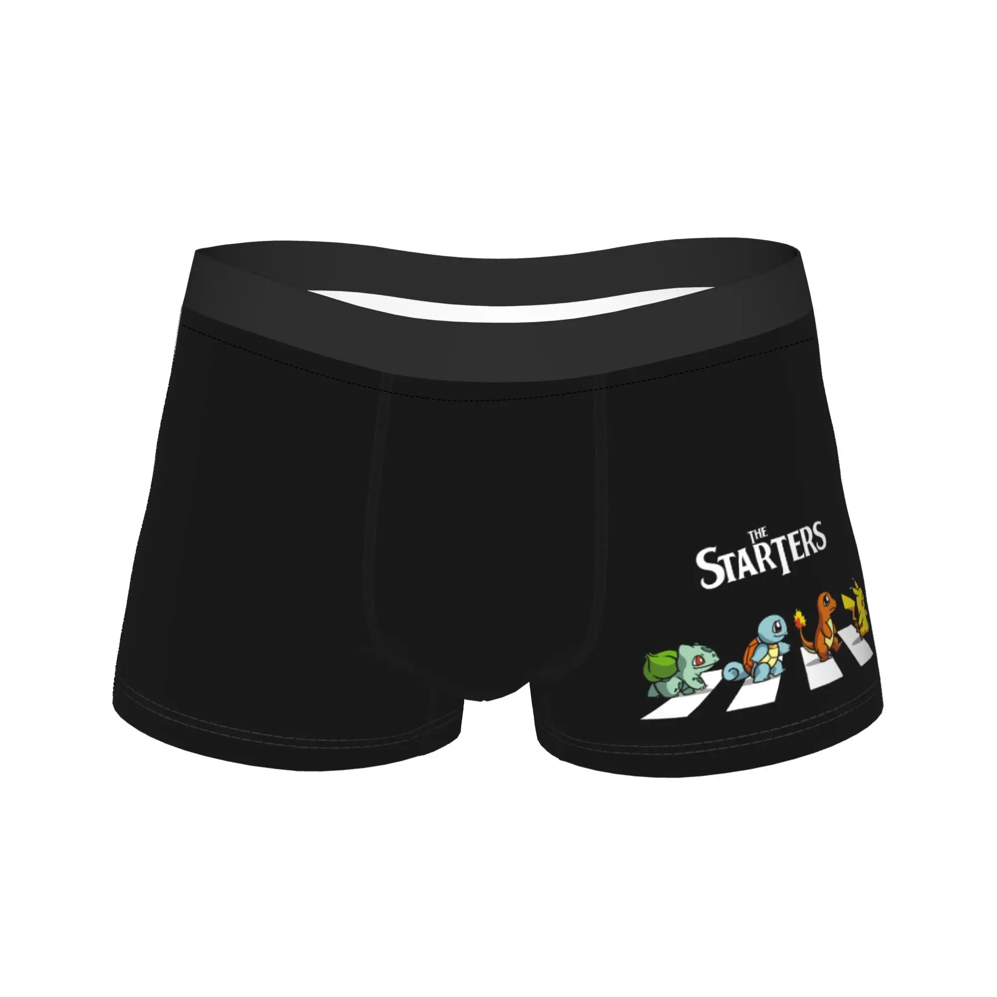 

Men Pokemon Pikachu Long Underwear Novelty Boxer Briefs Shorts Panties Male Breathable Underpants Plus Size