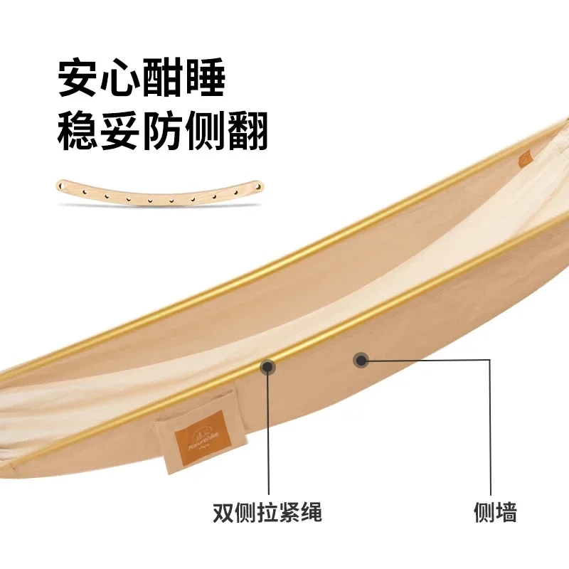 Naturehike-hamak z pojedynczym płótnem na płótnie, huśtawka na zewnątrz, przenośne wiszące krzesło dla dorosłych, ładunek 250kg