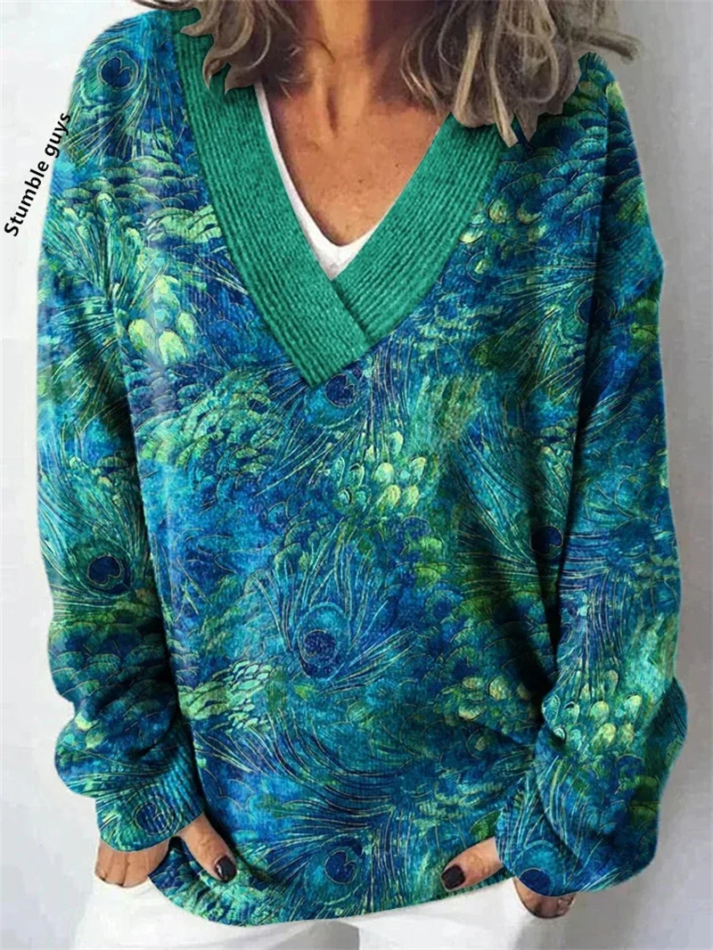 

Autumn Winter Women's Christmas Print Sweater Casual Fashion Warm Dog Snowman Deer Y2K European American Knit Top