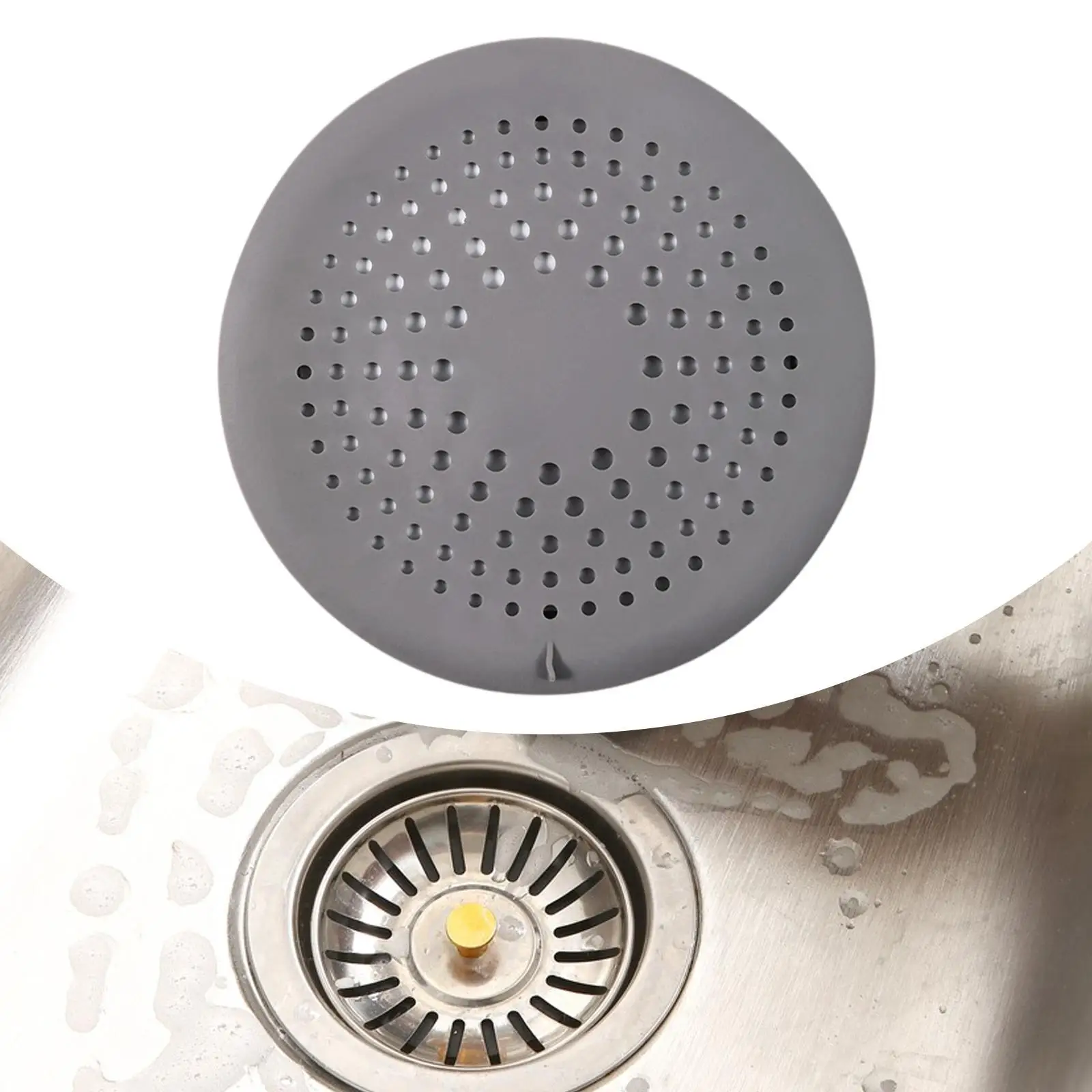 Multifunctional Toilet Drain Stopper Silicone Mesh Basket for Sink Tub Washroom Shower Floor Hair Catcher