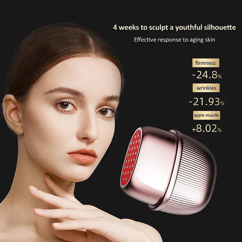 HIFU Portable Deep Vibration Stamping Beauty Device Face Skin Care Micro Current Photon Rejuvenation Device