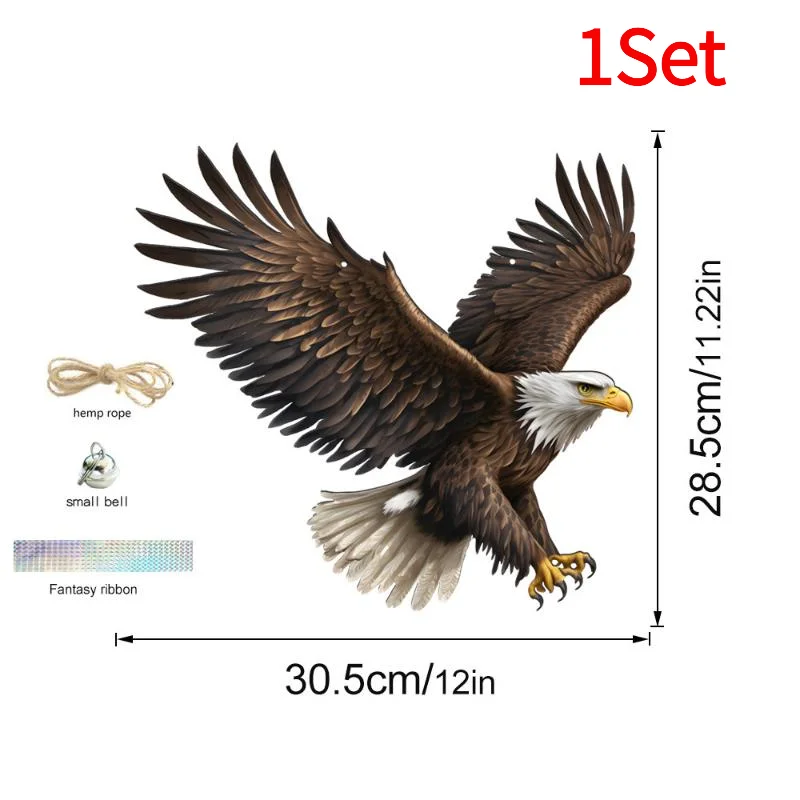 1Set Waterproof Bird Scarer Simulation Owl Bird Repellent Pest Control Artificial Scarecrow With Reflective‘