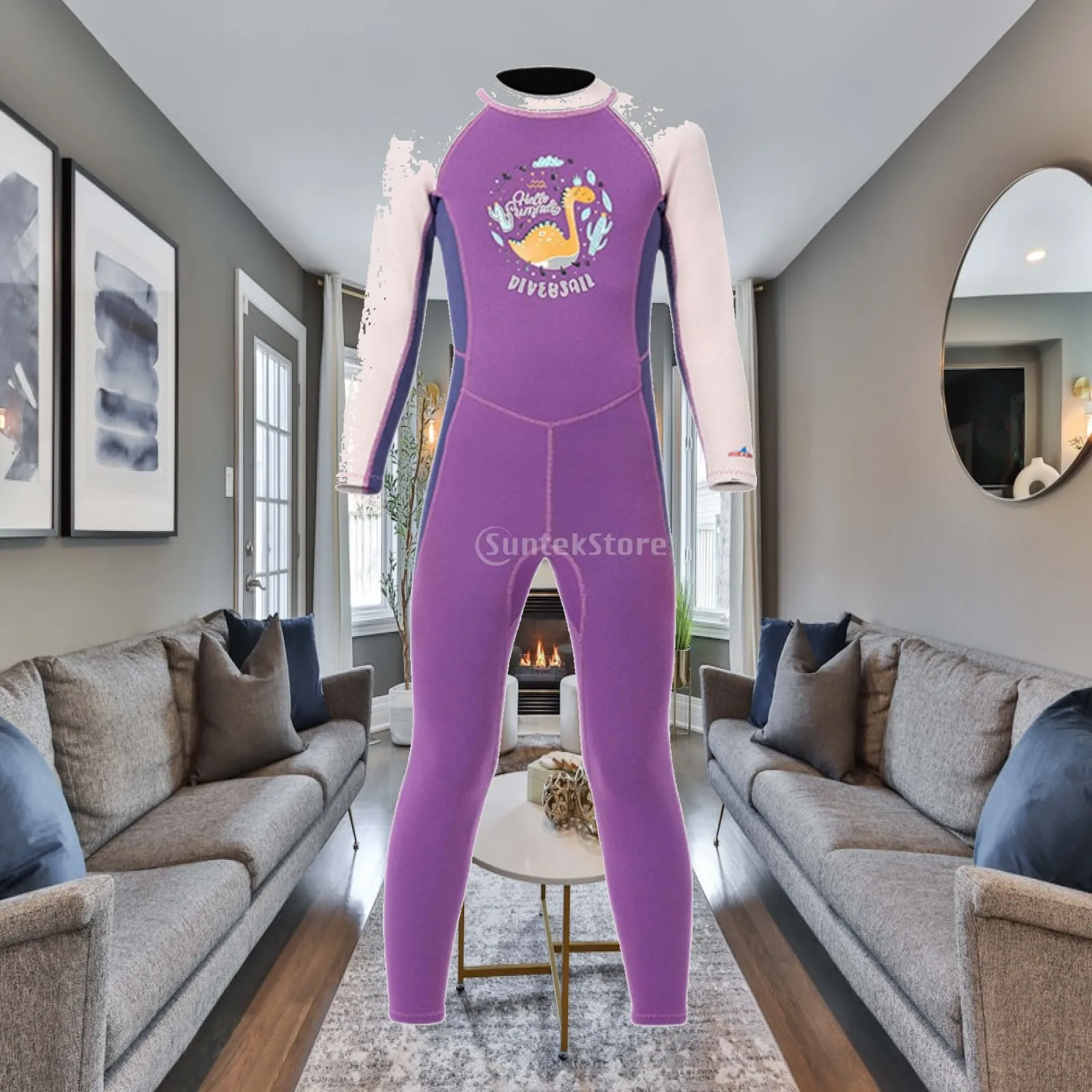 2.5 Junior Wetsuit Keep Neoprene Wet Suit Diving suits Long Sleeves Suit for Boys Girls Toddlers Snorkeling Water