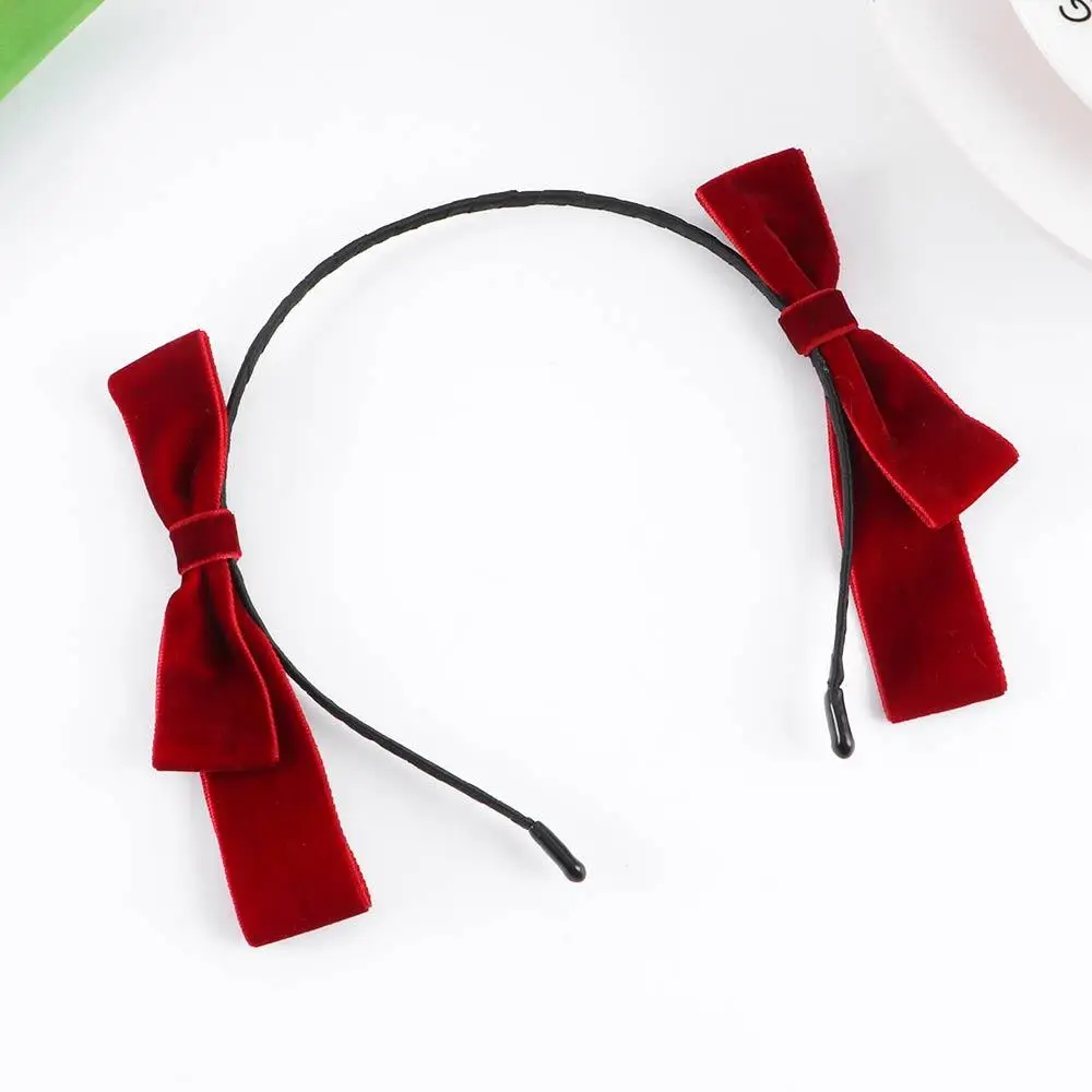 Vintage Party Women Wash Face Make Up Headdress Hair Bands Velvet Bow Headband Hair Accessories Hair Hoop