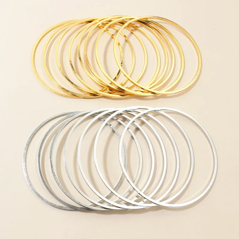 

10pcs 60mm Brass Closed Ring Earring Wires Big Hoops Pendant Connectors Rings For DIY Jewelry Making Supplies Accessories