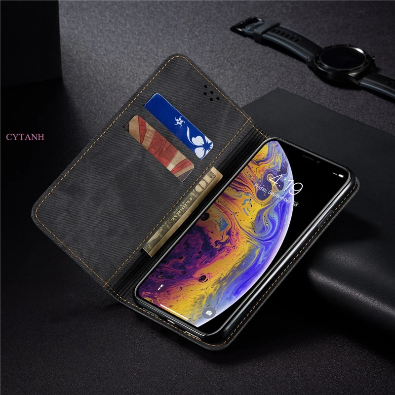 Jeans Texture Denim Pattern Leather Wallet Flip Case For Motorola Edge 50 Fusion For Motorola Edge 50 Pro 5G Book Coque