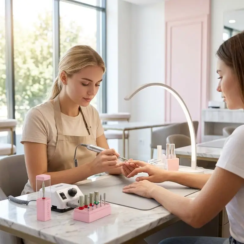 Under Nail Cleaner Safety Diamond Nail Drill Bit Multi Use Cuticle Remover for Gel Acrylic Nail Art Home Salon