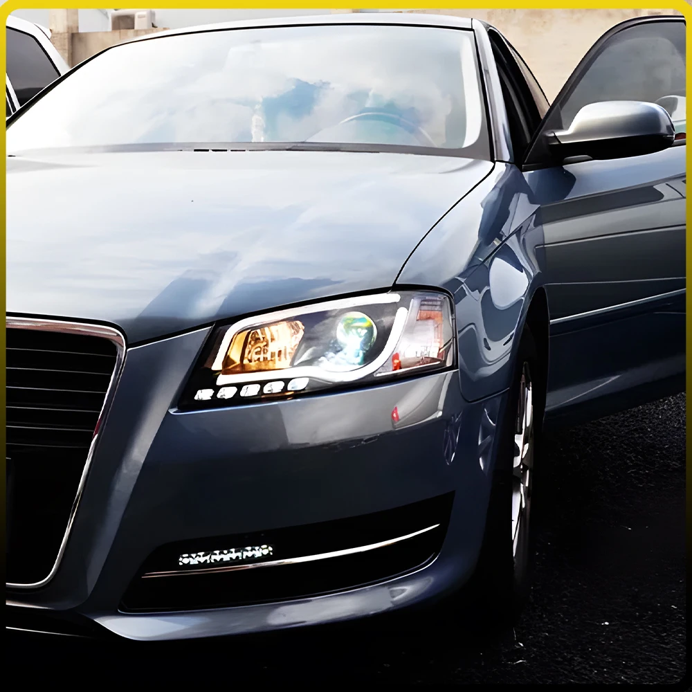 For Audi A3 2008-2012 LED Auto Upgrade Mew Style Headlights Assembly Projector Lens Car Tool Accessories Plug and Play