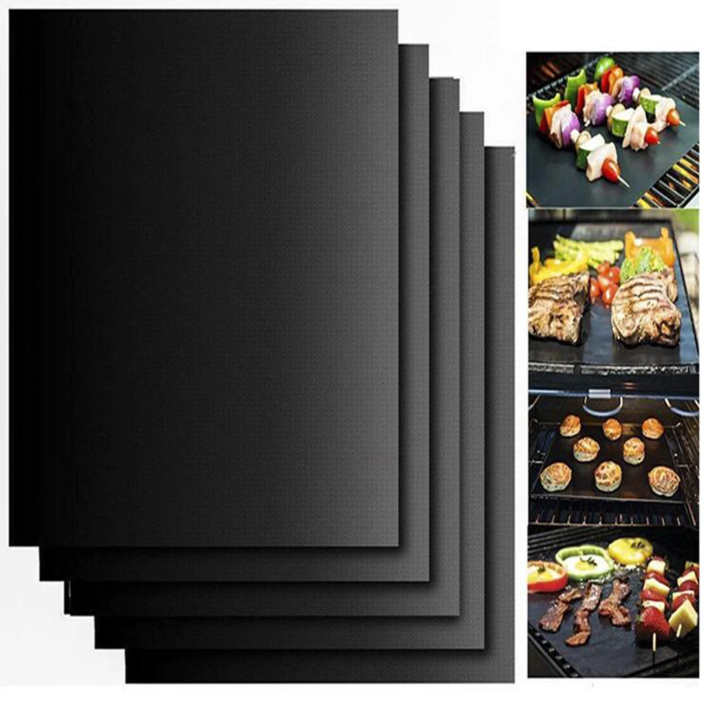 

3pcs Fiberglass Baking Mat BBQ Grill Sheet High Temperature Resistant Non Stick Oven Liners Pad Easy Clean Durable