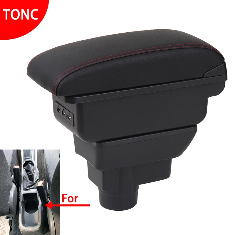 For Opel Corsa D Armrest box For Opel Corsa Car armrest backrest Interior parts storage box Retrofit parts Car accessories