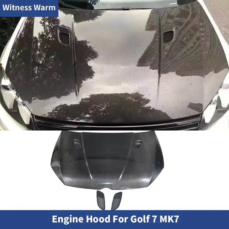 Capot de moteur avant en fibre de carbone, capot de coffre, kit de carrosserie, Volkswagen Golf 7, Vii, Mk7, 2014 - 2017