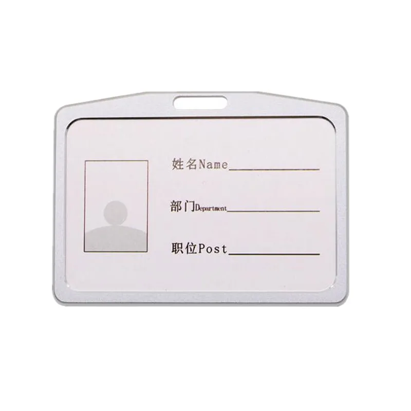 Imagem -05 - Alumínio Alloy id Card Tampa Nome Cartão de Trabalho Badge Holder Case For Staff Enfermeira Bus Card Manga Metal Cheast Tag