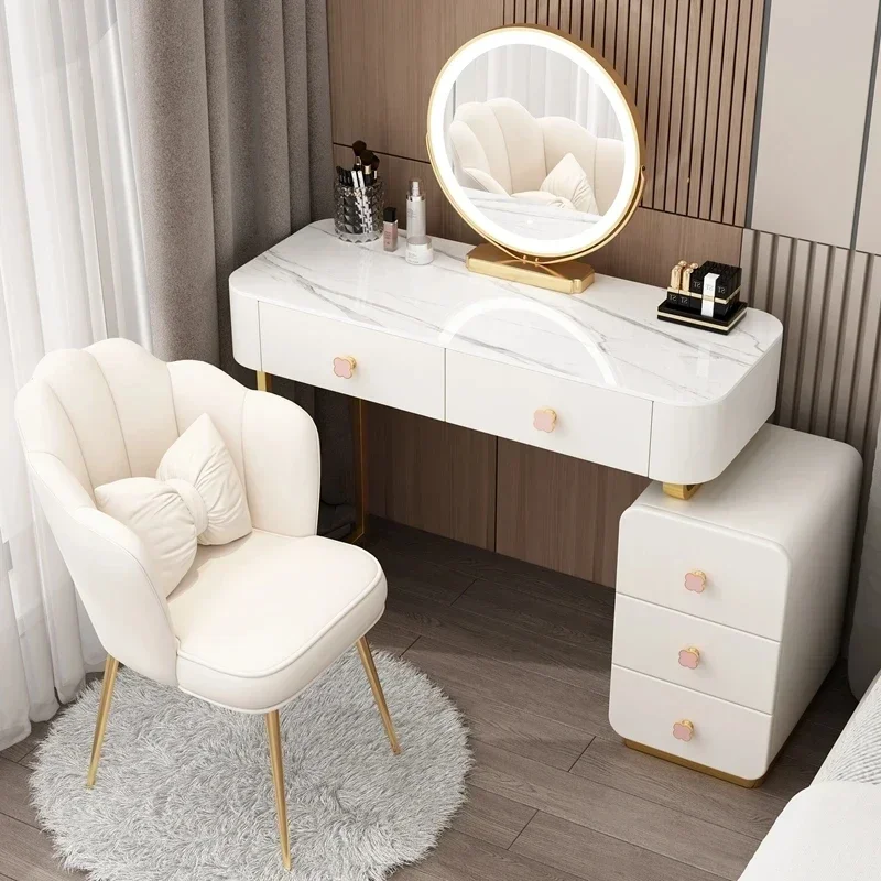 Women Makeup Dressing Table Bedroom Luxury Storage Organizers Dressing Table Cabinet Nordic Mesa De Maquillaje Trendy Furniture