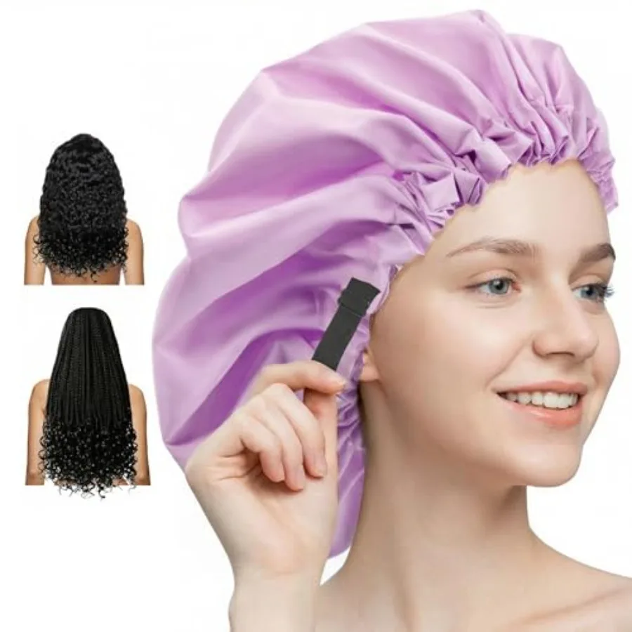 

Sower Cap, Extra Adjustable Sower Caps Women Double-Layer of Reusable air Cap, Large Size air Cap All air, Girls Bat, Soft and