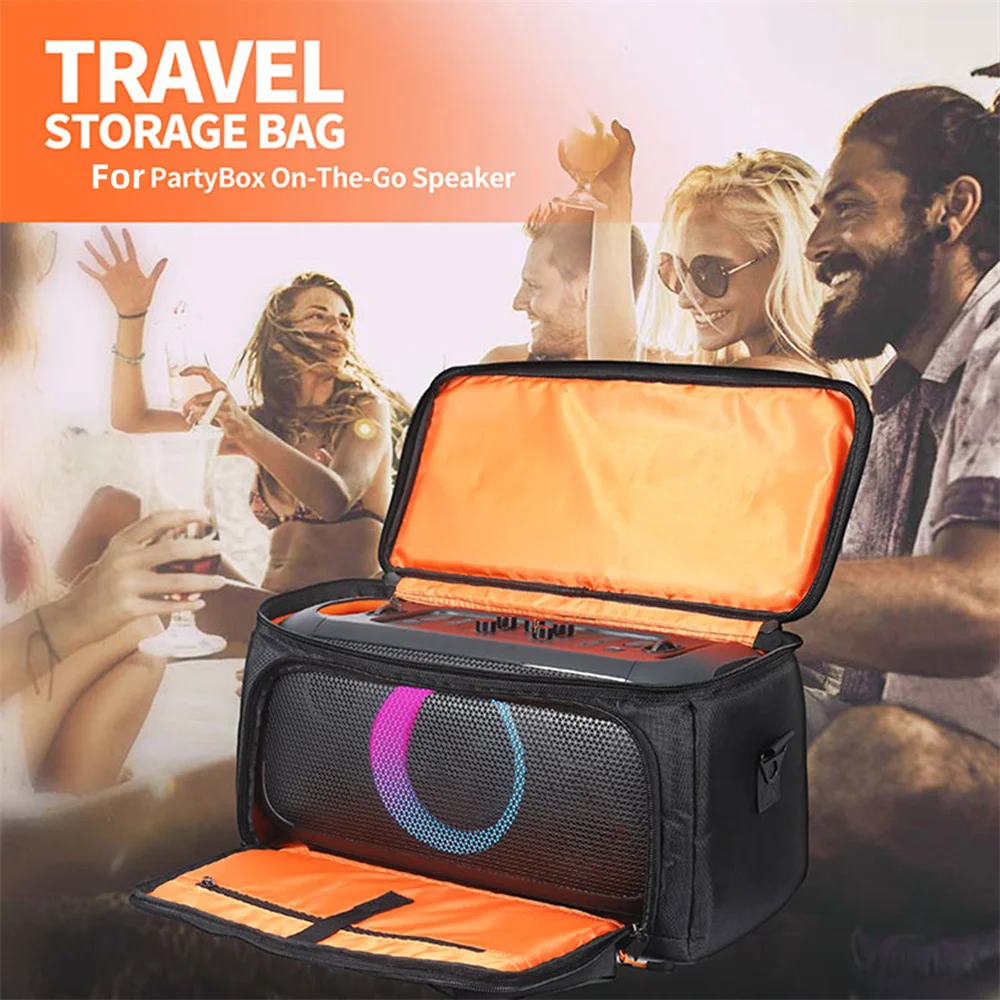 Waterproof Speaker Bag Large Capacity Foldable Protection Speaker Storage Bag for JBL Partybox ON-THE-GO Carrying Case Handbag