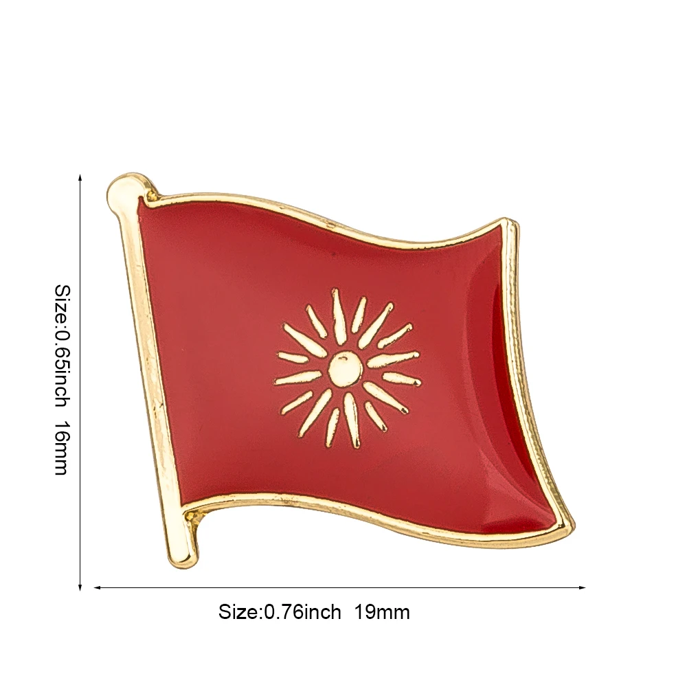 Macedonia Flag Badge Brooch Natinal Lapel Pins Flag Lapel Pins Country Flag Badge