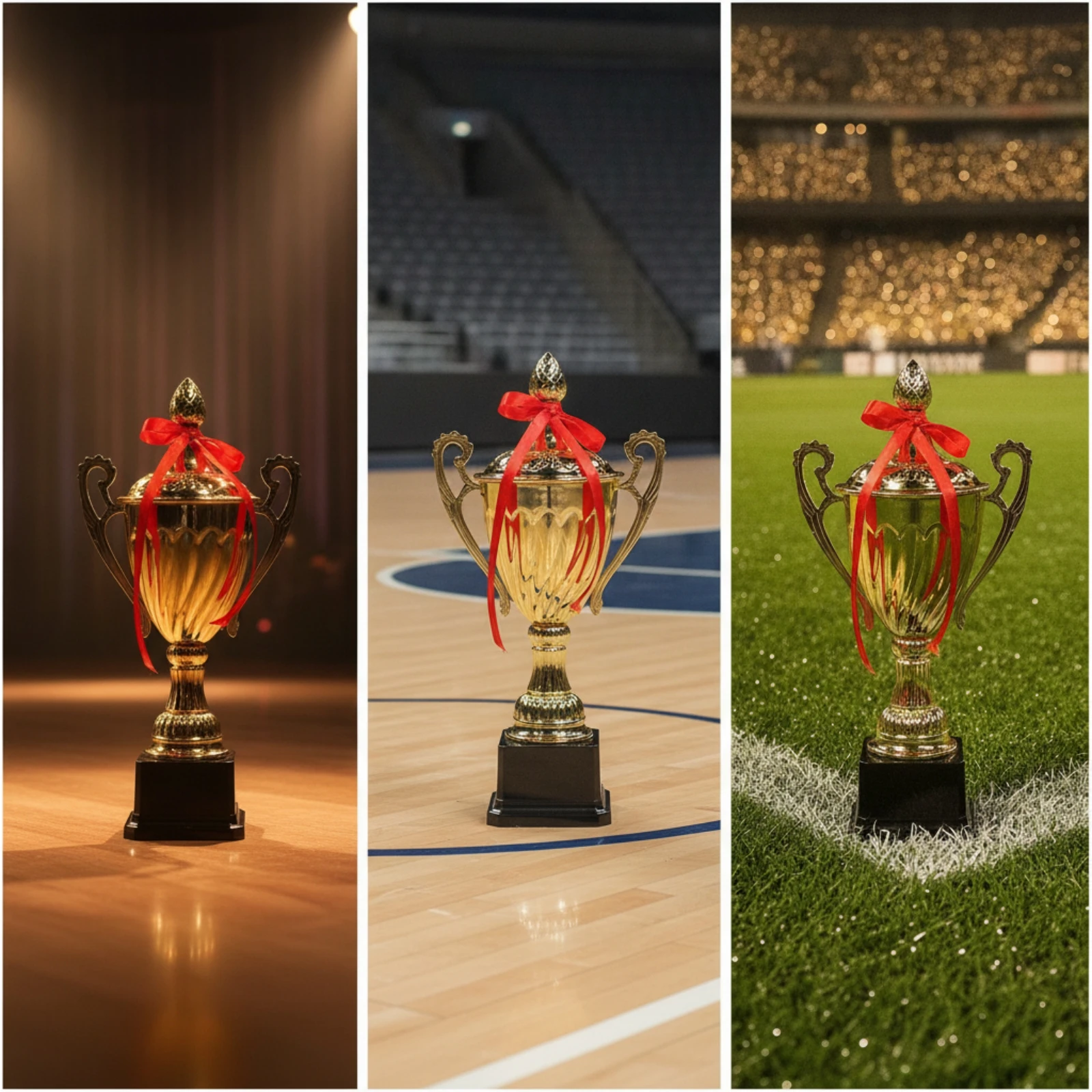 Trophy Cup Gold-Colored Trophy with Lid Award Cup Classic Ceremonial for Athletes, Sports Competitions, School Events