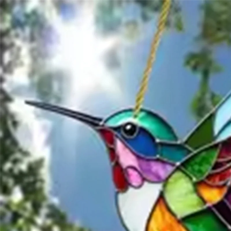 

Сказочная птица подходит для оконного подвесного ловеца солнца для птиц, украшения интерьера, акриловый декоративный ловец солнца для птиц