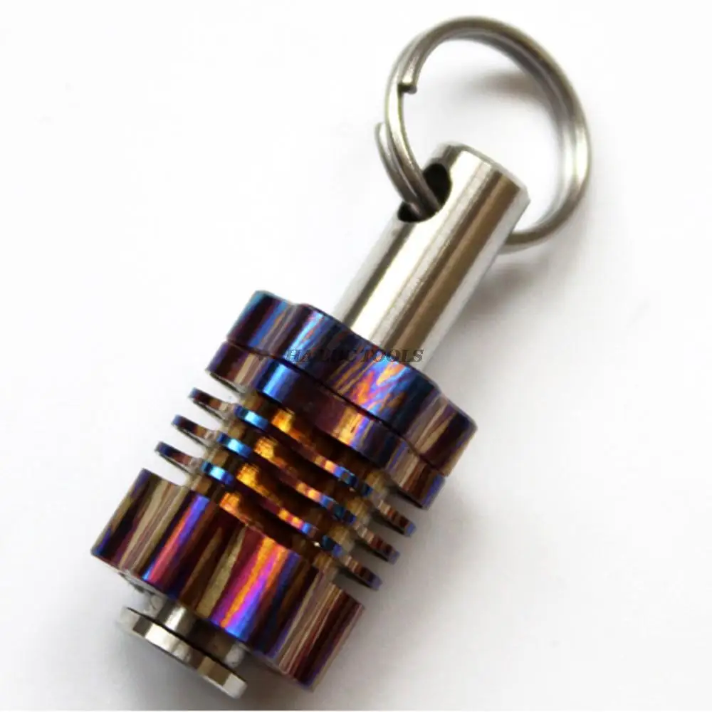 Original Titanium Damascus EDC Umbrella Cord Pendant Glow-in-the-Dark Knife Beads Necklace Pendant Zipper Heads